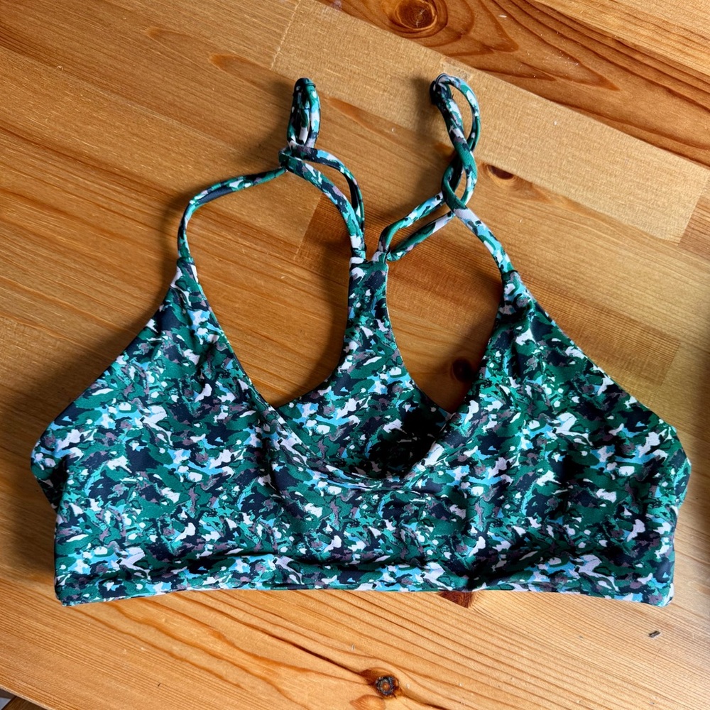 Dos Gardenias Wylder Swim Top - Camo (green/blue/pink/black)